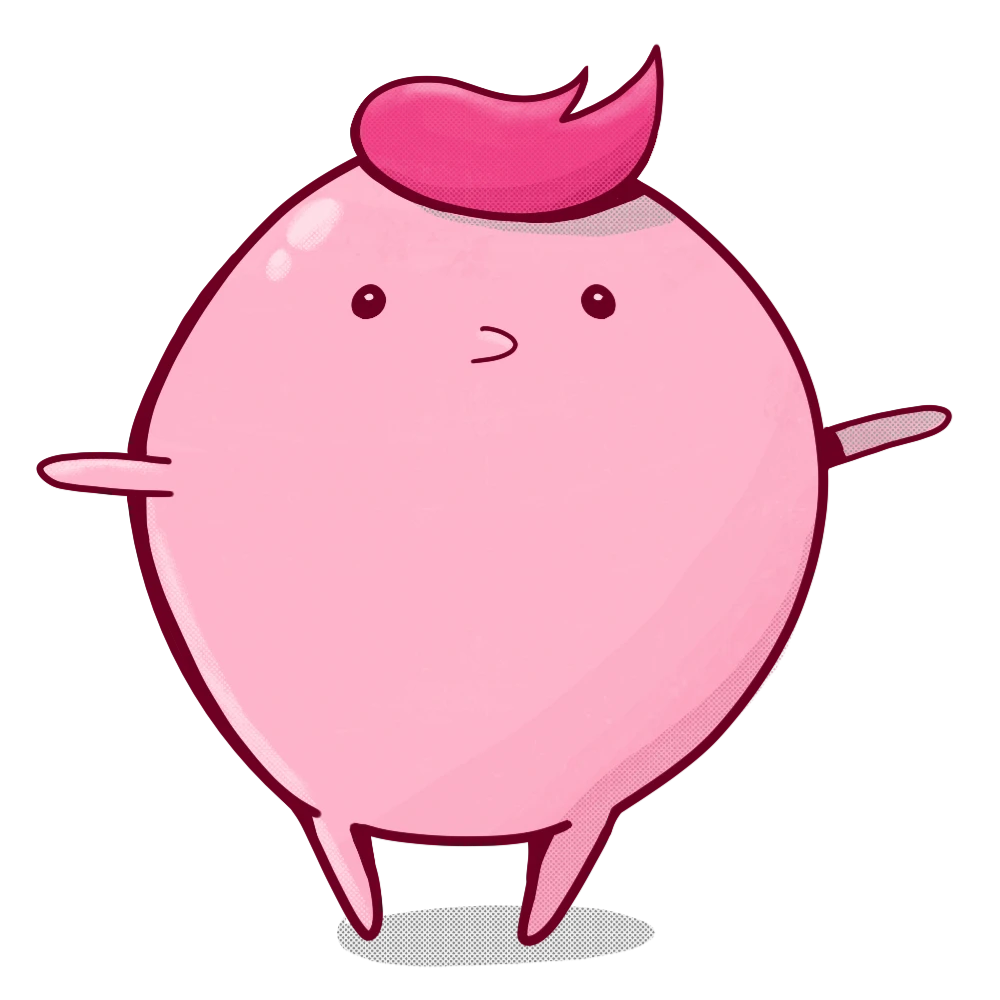 A blob character with open arms, like the universal inclusion symbol