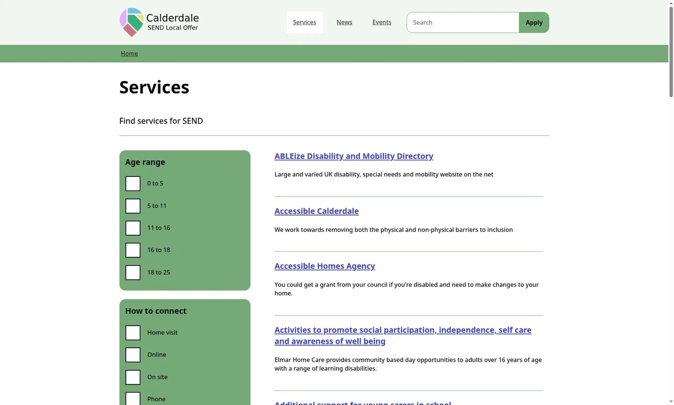 services page