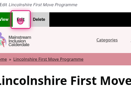 Screenshot of step 8, click on Edit