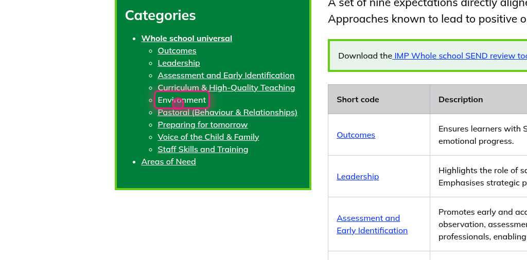 Screenshot of step 4, click on Environment