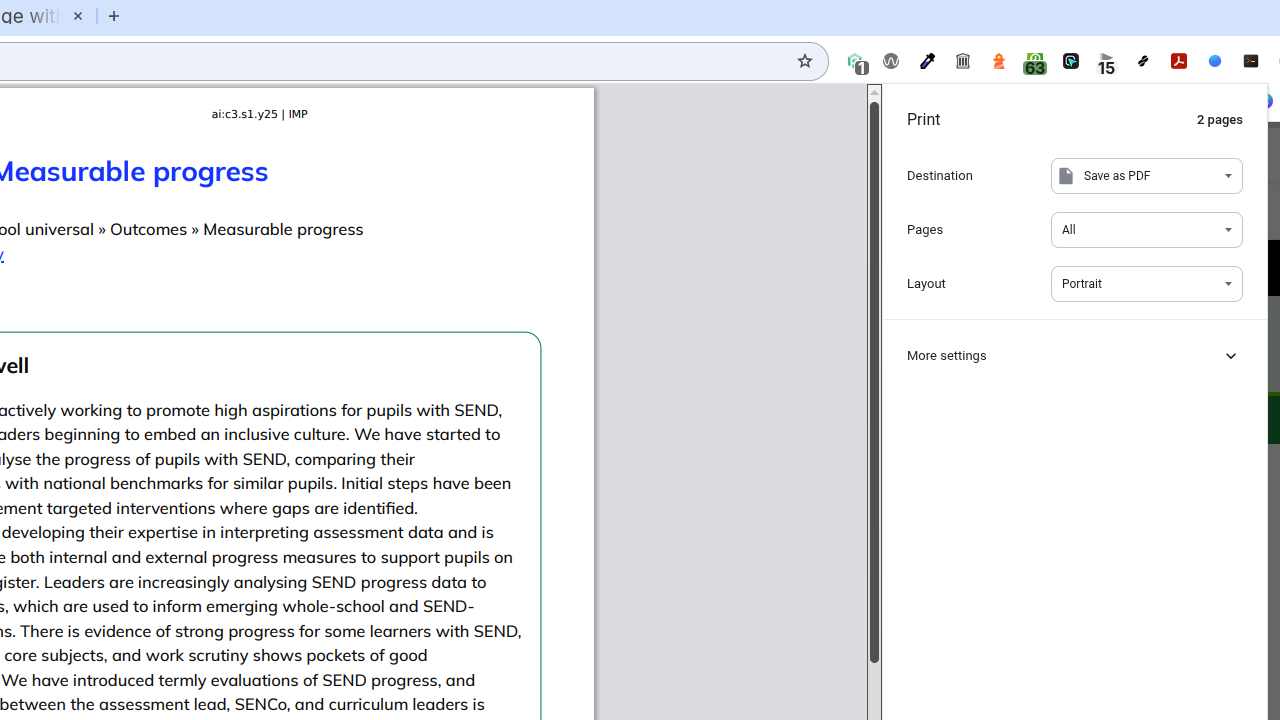Screenshot of step 2, your computer software will give you an option to Save as PDF