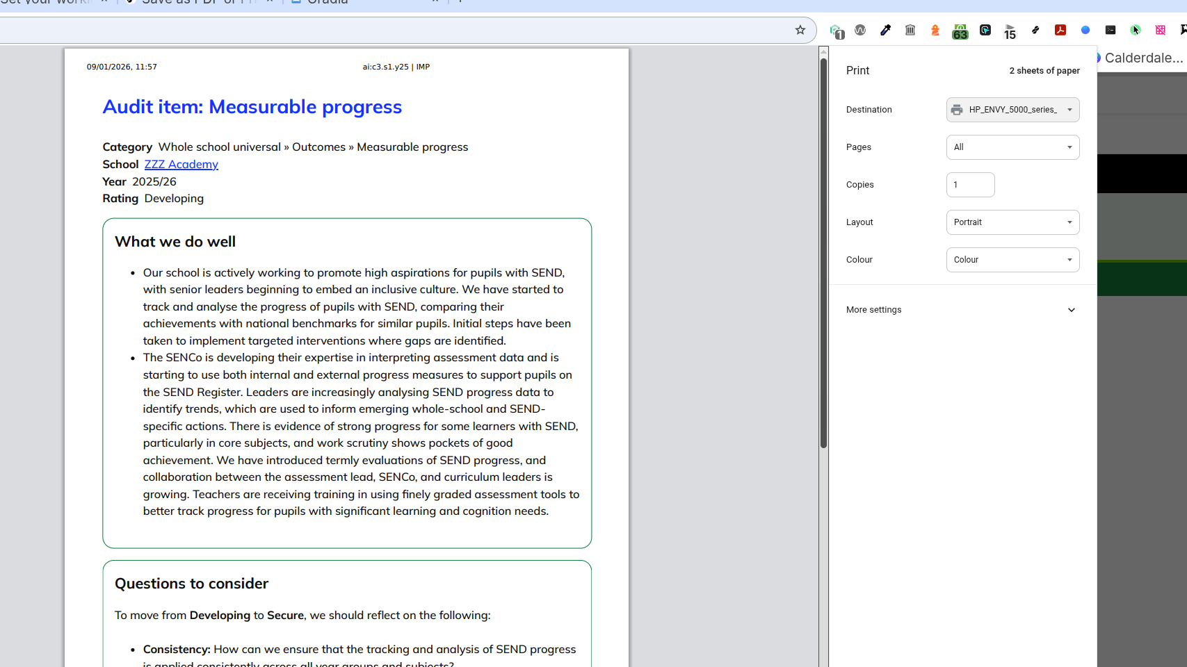 Screenshot of step 3, or send directly to your printer