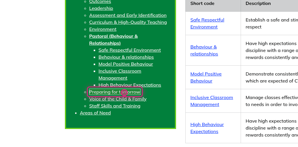 Screenshot of step 5, click on Preparing for tomorrow