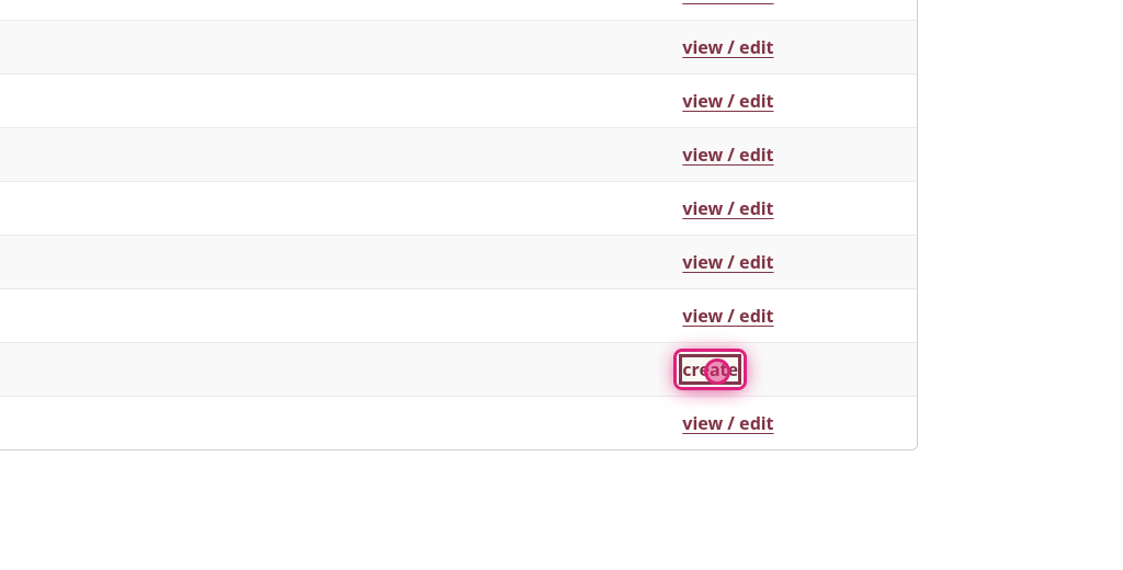 Screenshot of step 3, click on create