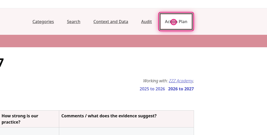 Screenshot of step 4, click on Action Plan