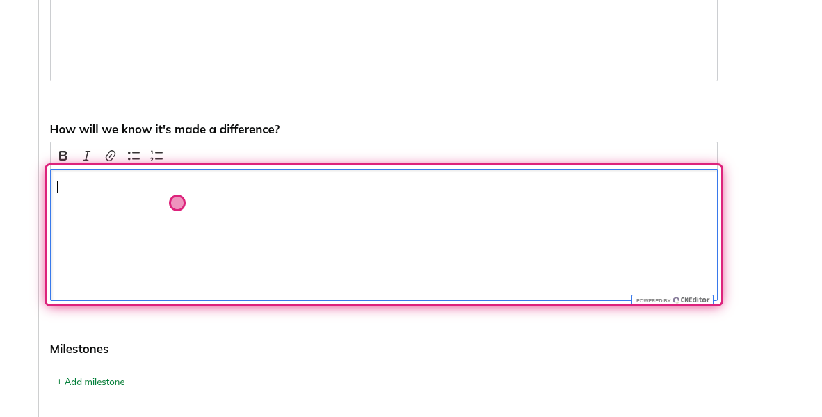 Screenshot of step 10, complete How will we know it's made a difference?