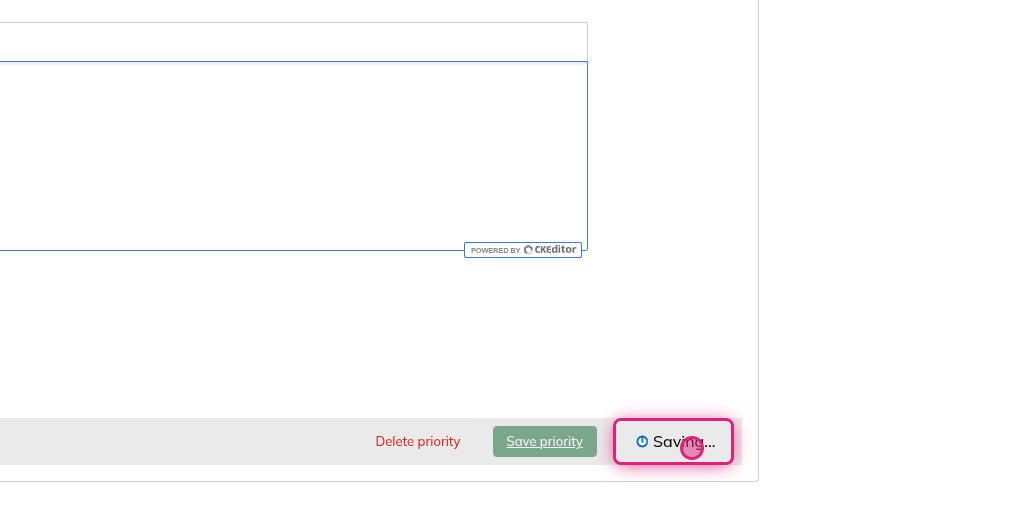 Screenshot of step 11, click Save priority