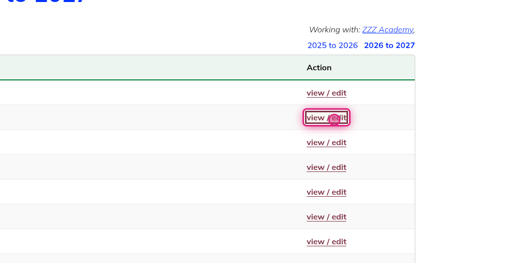 Screenshot of step 2, click on view / edit