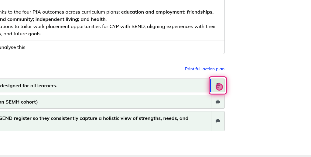 Screenshot of step 2, click on Print icon